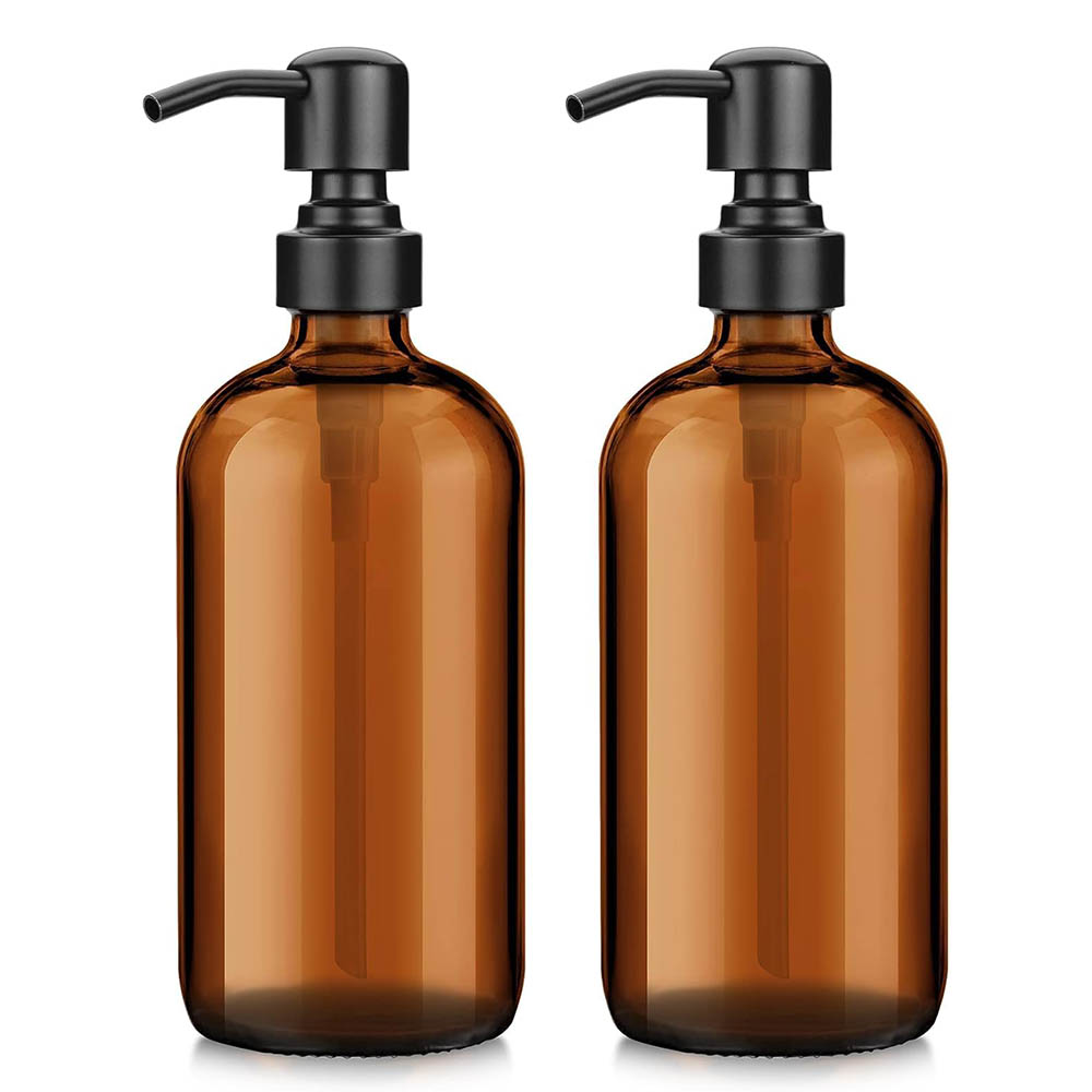 Amber Glass Soap Dispenser wit - đánh giá và giá Home Bathroom Soap Dispenser