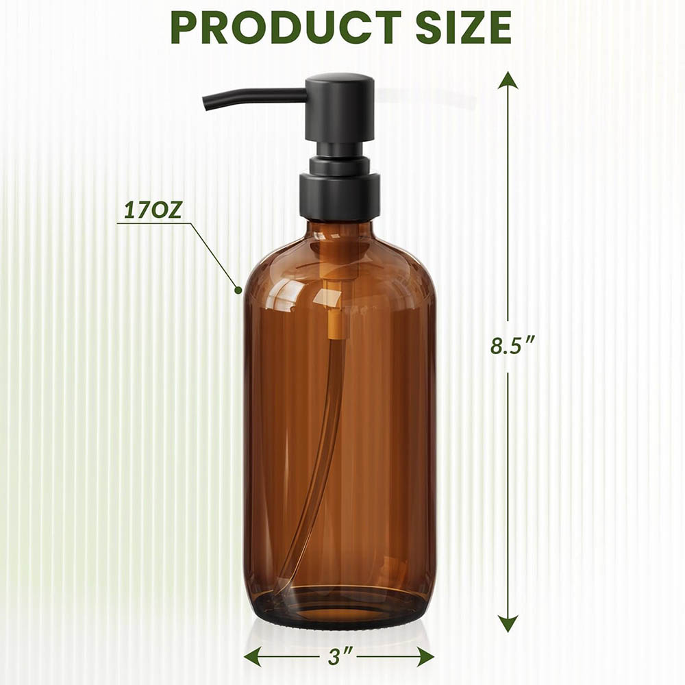 Amber Glass Soap Dispenser wit - đánh giá và giá Home Bathroom Soap Dispenser