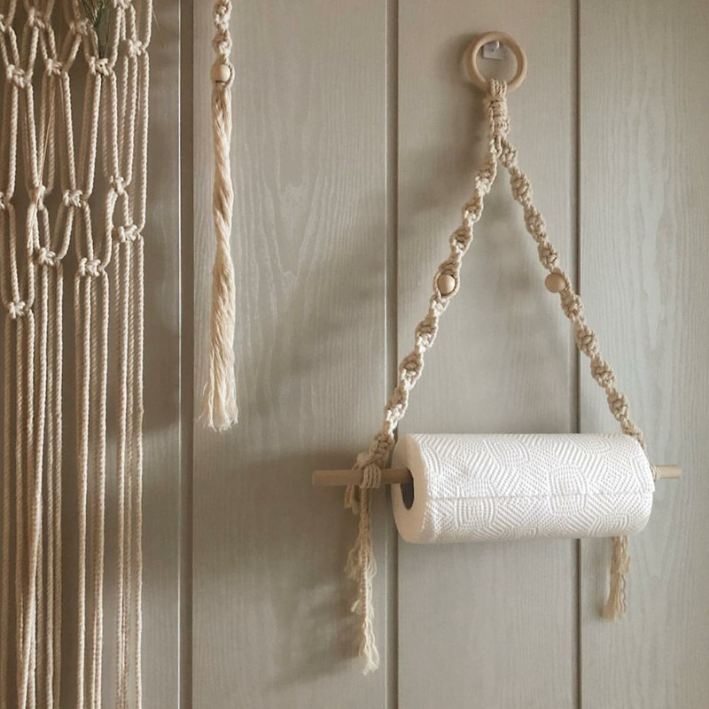 Macrame Paper Towel Holder Mac - đánh giá và giá Home Bathroom Paper Towels