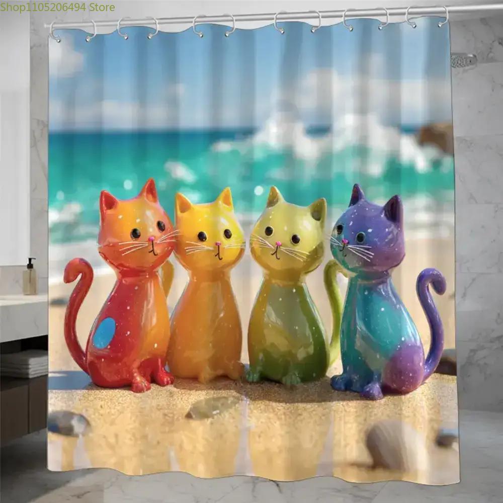 Colorful Rainbow Cats Shower C - đánh giá và giá Home Bathroom Design Ideas
